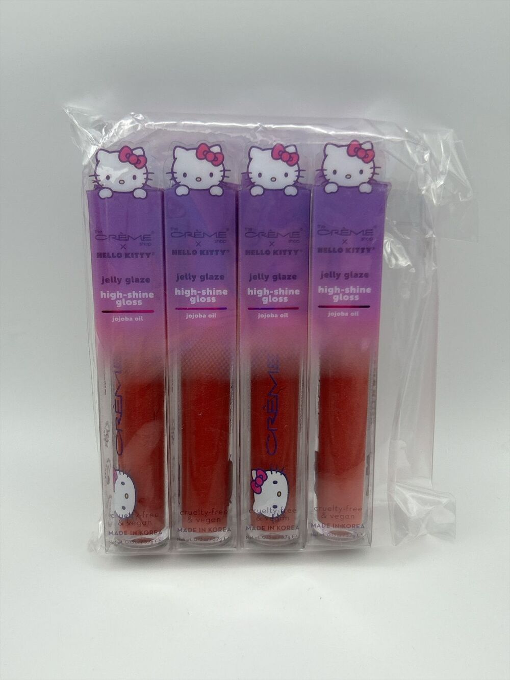 4 The Creme Shop Hello Kitty Jelly Glaze High Shine Lip Gloss Hello Cutie